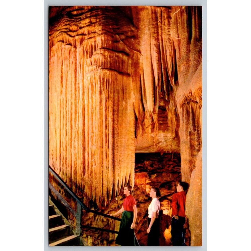Vintage Postcard Mammoth Cave KY Frozen Niagara Foot of the Falls W Ray Scott